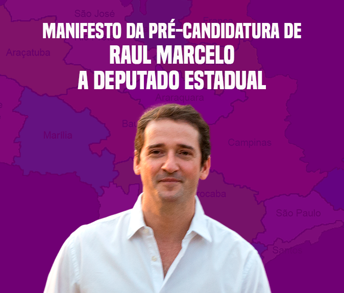 Raul Marcelo: candidato a deputado estadual pelo 50550