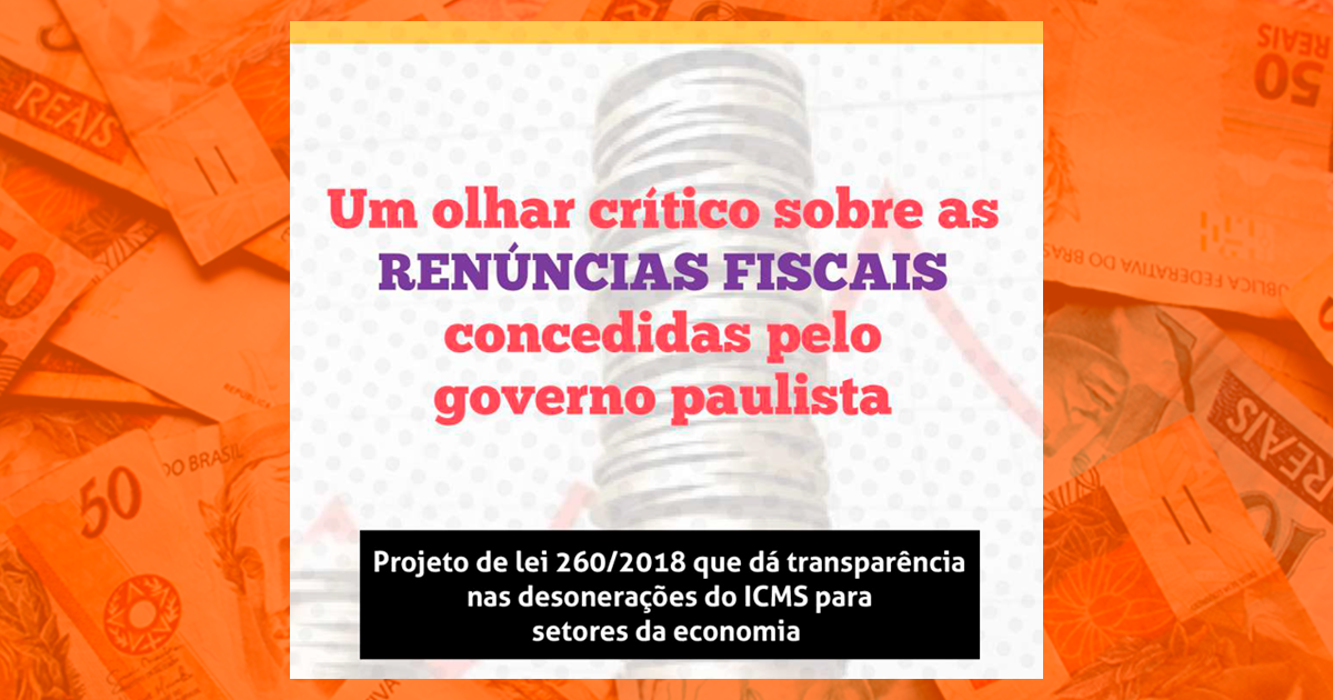 Cartilha – Um olhar crítico sobre as renúncias fiscais concedidas pelo governo estadual de SP
