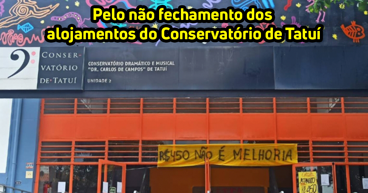 Raul Marcelo cria abaixo-assinado contra o fechamento dos alojamentos do Conservatório de Tatuí; participe
