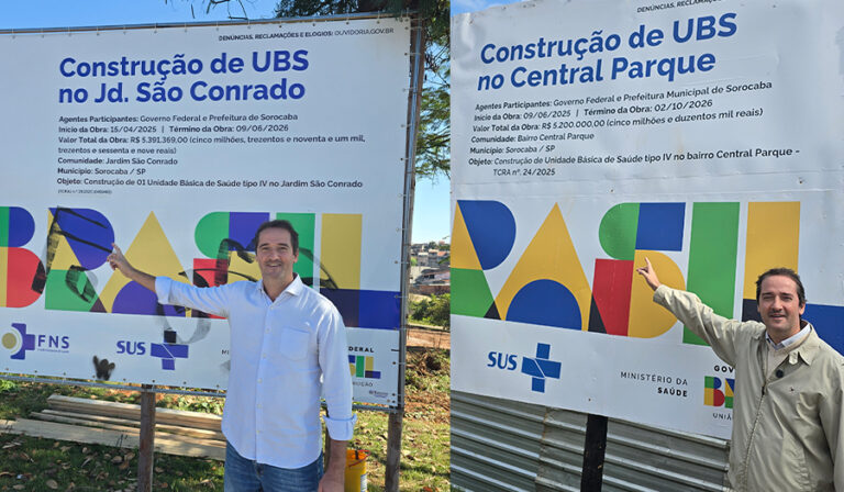 Após visitar obras da UBS São Conrado, Raul Marcelo acompanha construção da UBS Central Parque, ambas articuladas junto ao governo federal