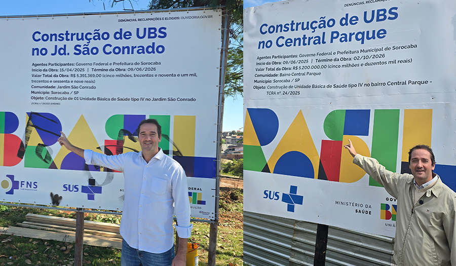Após visitar obras da UBS São Conrado, Raul Marcelo acompanha construção da UBS Central Parque, ambas articuladas junto ao governo federal