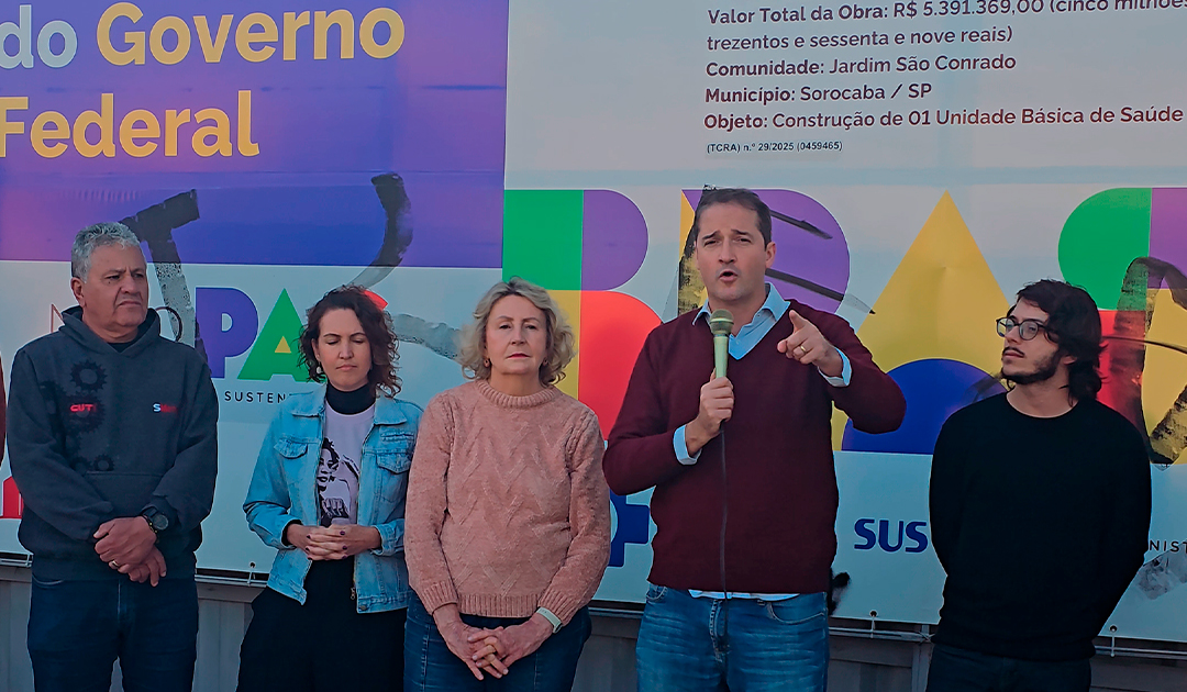 Raul Marcelo marca presença em ato simbólico que dá início às obras da UBS São Conrado com recursos do governo federal